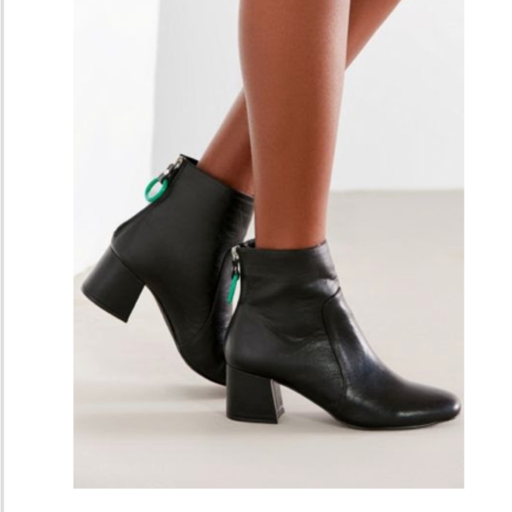 Black booties heels